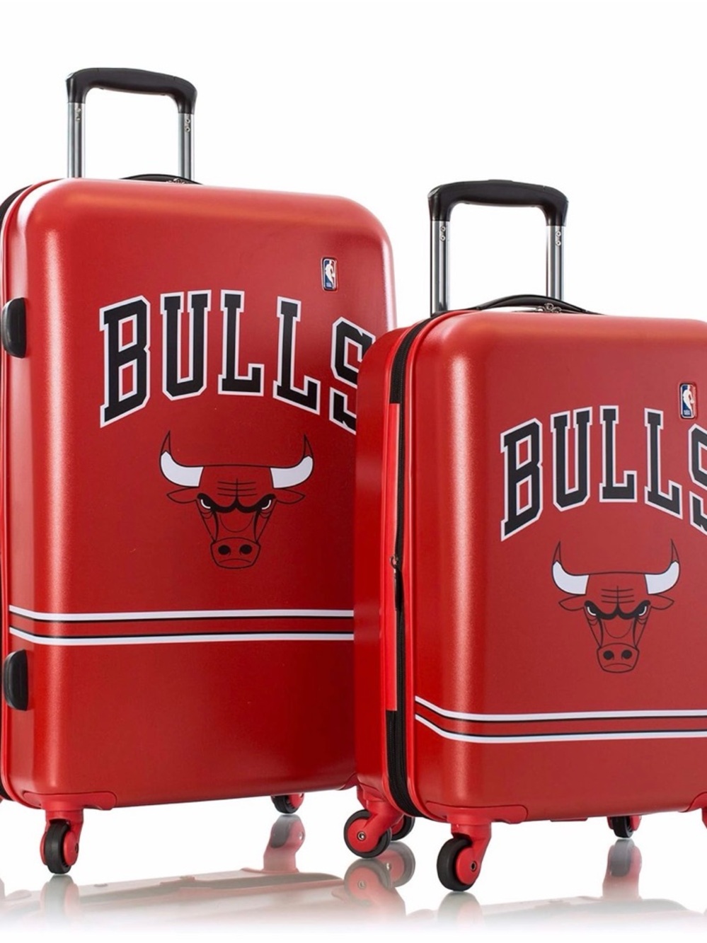 Chicago Bulls 2pc Set - 26/21inch Red Hard-Side Spinner Luggage Set